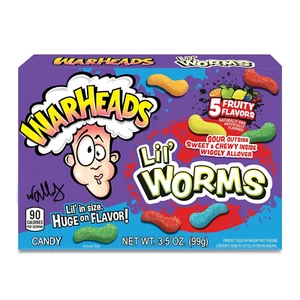 Warheads Lil Worms 3.5 ounce 12 count theater box, Free Shipping - Picture 1 of 1