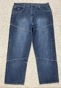 Brooklyn Express Jeans Men's 42 Baggy Wide Leg Blue Denim Pants (42x33) - Picture 1 of 23
