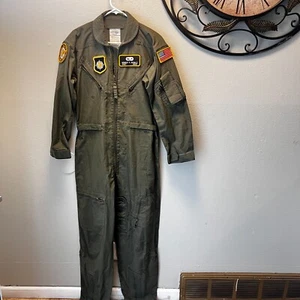 Barrier Wear CWU-27/P Summer Flyers Coveralls 40L Fire Resistant USAF Patches - Picture 1 of 7