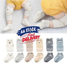 Unisex Toddler Non Slip Knee Pads and Socks Sets for Baby Crawling Learn to Walk
