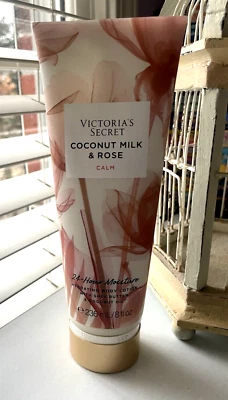Loção Corporal Hidratante Calma Victoria's Secret Leite de Coco e Rosa ~ 8 oz ~ Nova! - Imagem 1 de 3