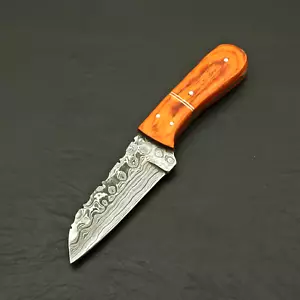 Custom hand forged Damascus steel camping hunting full tang knfie - Picture 1 of 29