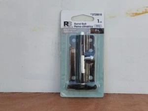 ReliaBilt Barrel Bolt 3" Gate Latch Black - Picture 1 of 2