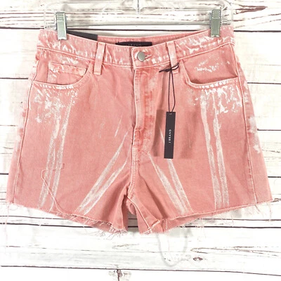 J Brand Shorts Womens Size 28 Pink Jules High Rise Denim Tie Dye New - Image 1 of 4