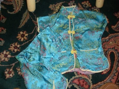 Pijama brocado satinado bebé oriental vintage años 60 18-24 meses Foto 1 de 4