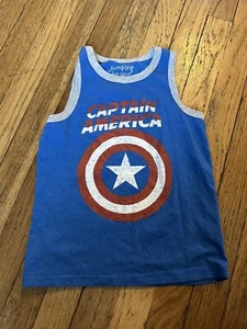 Marvel Captain America Jumping Beans Tank Top Sleeveless Shirt Toddler Size 6 - Picture 1 of 2
