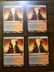 MTG M10 Dragonskull Summit x4 Rare Land UNPLAYED Near Mint Condition - Picture 1 of 2