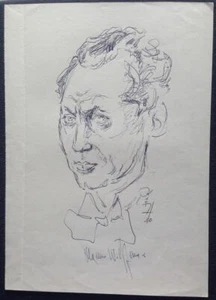 Werner Knoth Original Zeichnung Portrait signiert Einzelstück Kunstwerk Unikat - Bild 1 von 1