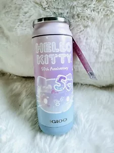 Igloo X Hello Kitty CAN 50 aniversario acero inoxidable 16 OZ pastel - nuevo con etiquetas - Imagen 1 de 14