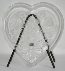Mikasa Kristall Rose Bouquet Serviertablett Herzform Wurstwaren Platte 12,5" - Bild 1 von 13