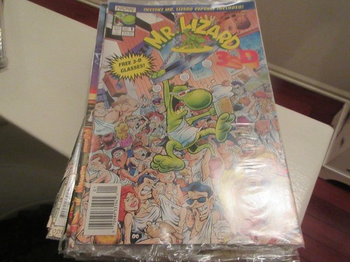 Mr. Lizard 3-D Comic #1 1993 Now 3-D Glasses & Capsule Sealed Comic ...