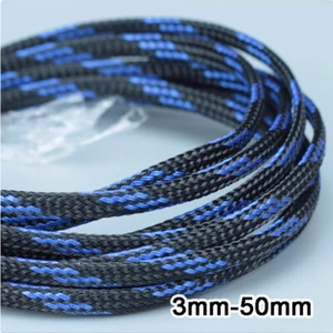 Ø3mm-50mm PET Expanding Braided Sleeving Wire Cable Harness Sheathing Various - Picture 1 of 6