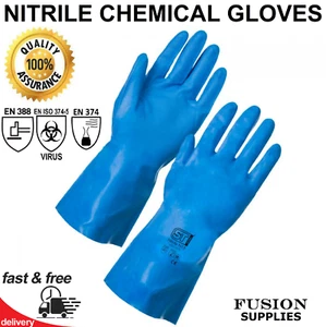 CHEMIEGUMMIHANDSCHUHE.ALLERGIEARME.LATEXFREI.NITRIL.REINIGUNG. LACKIERUNG.FARM.LAB - Bild 1 von 5