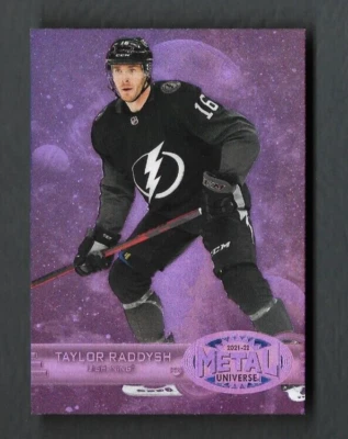 2021 Skybox Metal Universe Purple Spectrum Taylor Raddysh Serial'd/199 #R-14 - Image 1 of 2
