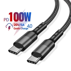 100W USB C TO USB C PD Charger Cable Fast Charging Data Cord for Samsung S22 S21 - Picture 1 of 14