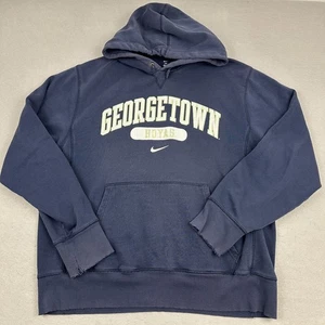 Georgetown Hoyas Hoodie Herren XL blau Nike Center Swoosh Sweatshirt Basketball * - Bild 1 von 12