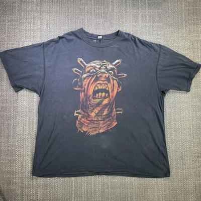 ChopShop 2018 Wes Benscoter Horror Tee Frankenstein Boxy Distressed Faded Grunge - Image 1 of 4