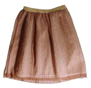 Wonder Nation Girls Pleated Shimmer Tulle Skirt Peach Size Medium (7-8) - Picture 1 of 9