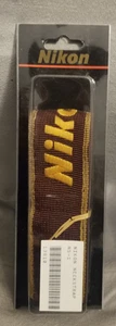 Nikon NS-1 Brown/Yellow Camera Shoulder SLR+DSlr Vintage Strap Genuine - Picture 1 of 4