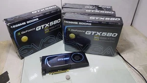 Five New nVidia EVGA GeForce GTX580 Graphics Cards 3 are Sealed, 2 are Open Box - Picture 1 of 12
