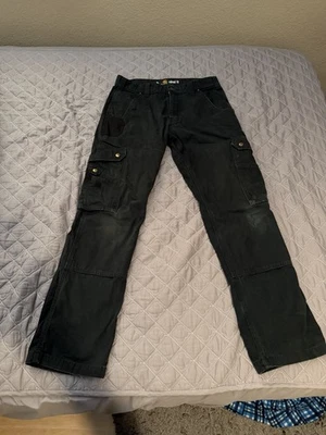 Брюки рабочие Carhartt Ripstop Cargo 32x32 расслабленные черные двойные переднее колено B342 - Изображение 1 из 4