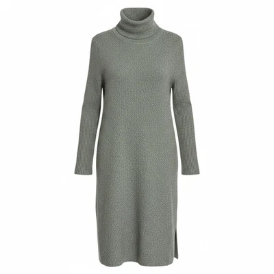 Vertigo Cowl Neck Long Sleeve Knit Pullover Sweater Dress Green Size Medium - Image 1 of 4