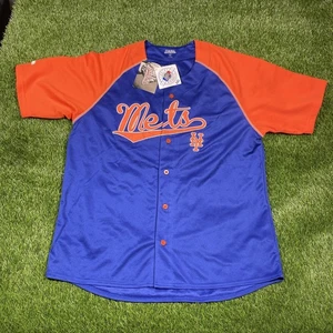 New York Mets Stitches Trikot Herren XL Neu mit Etikett bestickt blau MLB Baseball - Bild 1 von 16