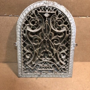 Antique Vintage Victorian Ornate Decorative metal Floor Grate w/ Louvers - Picture 1 of 4