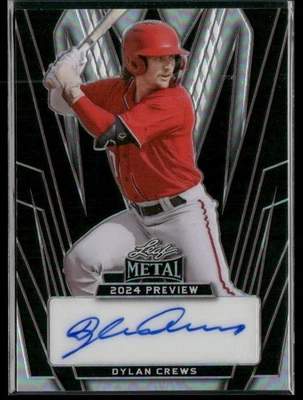 2024 Leaf Metal Baseball Dylan Crews RC Auto Black /6 - Image 1 of 2