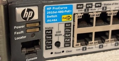 HP ProCurve 2910al-48G-PoE+ Gigabit Ethernet Switch J9148A - Image 1 of 2