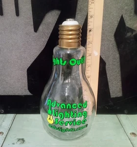 Vintage Light Bulb Advertising Bottle Unique Home Lighting Electric Cool! - Picture 1 of 7