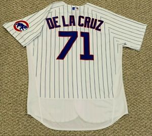 DE LA CRUZ size 50 #71 2020 CHICAGO CUBS Home game jersey issued used MLB holo