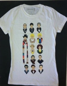 Doctor Who 2012 Junior Size M All 12 Doctors and War Doctor Regeneration Medium - Picture 1 of 4