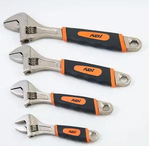 HEAVY DUTY 4PCS ADJUSTABLE WRENCH SET CR-V SPANNER SET ND-0322 - Picture 1 of 6