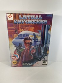 Lethal Enforcers Sega CD CIB Brand NEW Big Box Justifier Gun NEVER USED Complete