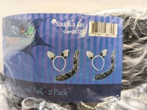 Wolf Ears NEW Set 2 Headband and Tail Costume Kit Gray Cosplay One Size Sealed - Picture 1 of 4