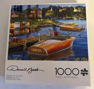 Buffalo Puzzle 1000 PC - La leggenda del lago - Darrell Bush - 27 x 20 - Nuovo - Foto 1 di 2