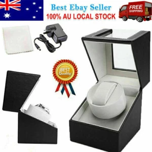 Automatic Watch Winder Display Box Case Motor Rotation Storage PU Leather Gifts - Picture 1 of 11