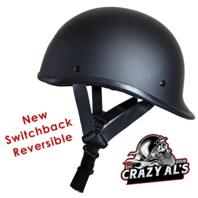 REAL Crazy Al's NUEVO POLO FEATHERLIGHT SWITCHBACK Casco Reversible Plano Negro Foto 1 de 4