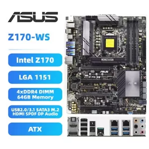 Placa madre ASUS Z170-WS ATX Intel Z170 LGA1151 DDR4 SATA3 HDMI SPDIF M.2 DP+I/O - Imagen 1 de 11