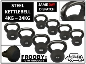 Neoprene Kettlebells 4-24kg Cast Iron Weights Strength Exercise Training Fitness - Picture 1 of 26