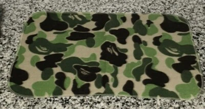 A Bathing Ape Camo Mini Blanket Green - Image 1 of 2