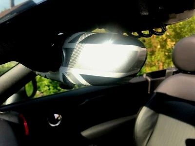 CARENA SPECCHIETTO RETROVISORE INTERNO in UNION JACK BLACK per MINI R58 R59 COUPE ROADSTER - Immagine 1 di 4