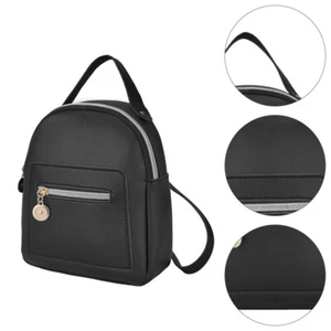 Multi-pocket Backpack Black Purse Mini Crossbody Bags for Women - Picture 1 of 12