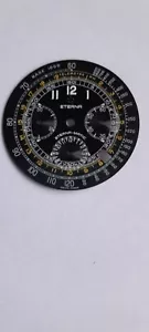 ETERNA- CADRAN NOIR+DQ - CAMBRIDGE CHRONO - MOUVEMENT ETA 2894 - PIEDS OK-NEUF - Picture 1 of 5