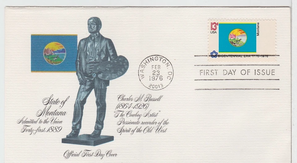TurtlesTradingPost- State Flags 1976 Montana #1673 FDC - Fleetwood - Image 1 of 1