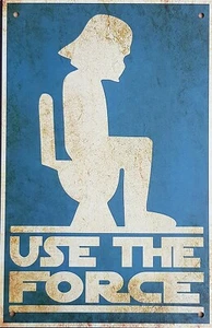 Use The Force metal sign Darth Vader Star Wars Man Cave Home Bar Club 30x20cm - Picture 1 of 1