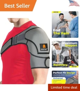 Ultimate Shoulder Brace - Pain Relief - Arm Wrap - Immobilizer - Ice Pack Pocket - Picture 1 of 10