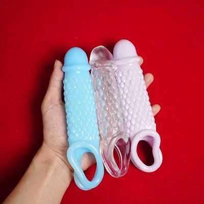 Condón vaginal reutilizable estimulador realista suave circunferencia pene masculino Foto 1 de 4