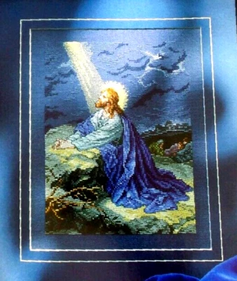 Cross Stitch Pattern JESUS at GETHSEMANE Garden Moonlight Sandy Orton 107 x 135 - Image 1 of 4